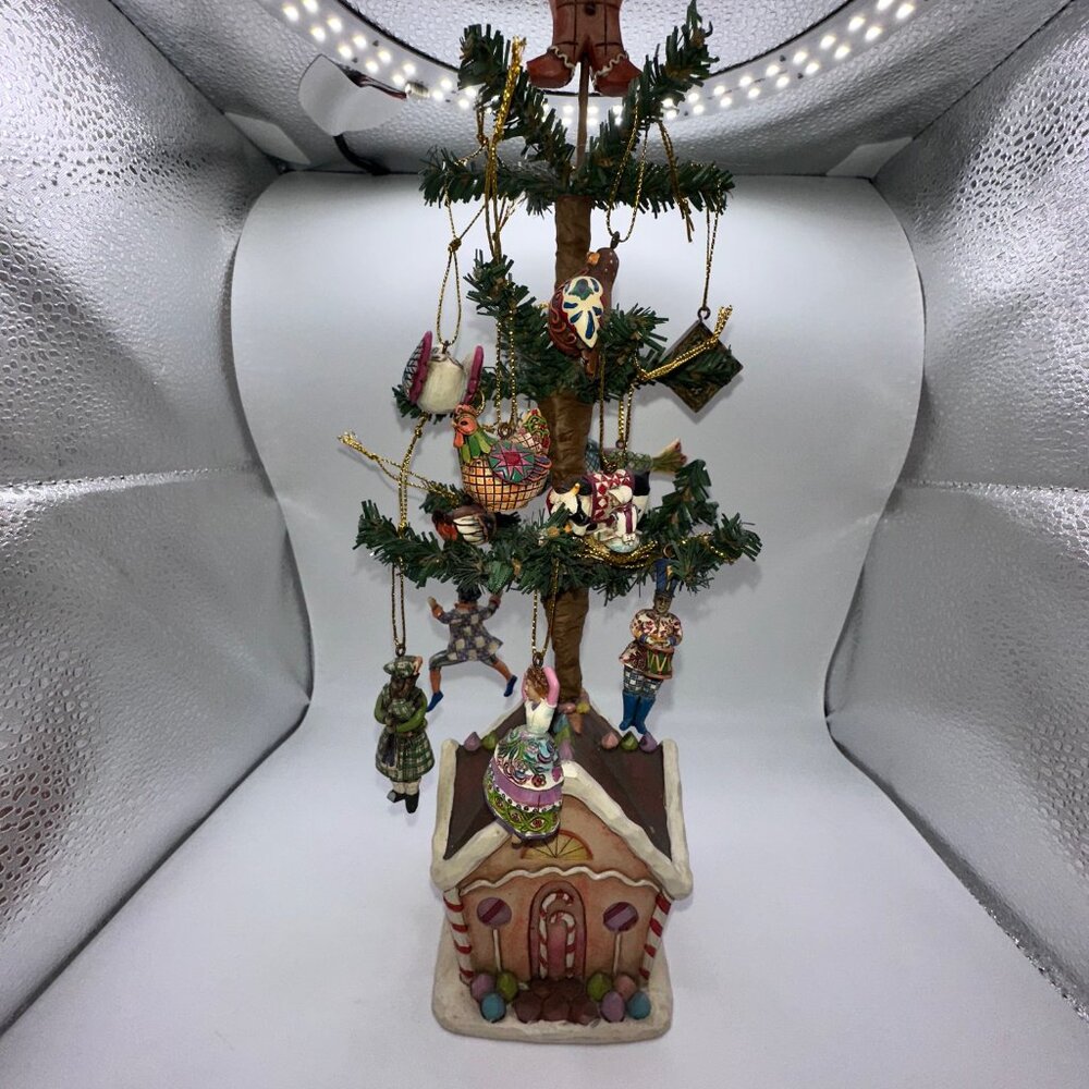 Jim Shore Tabletop Christmas Tree w/ Ornaments - 2 sets combined